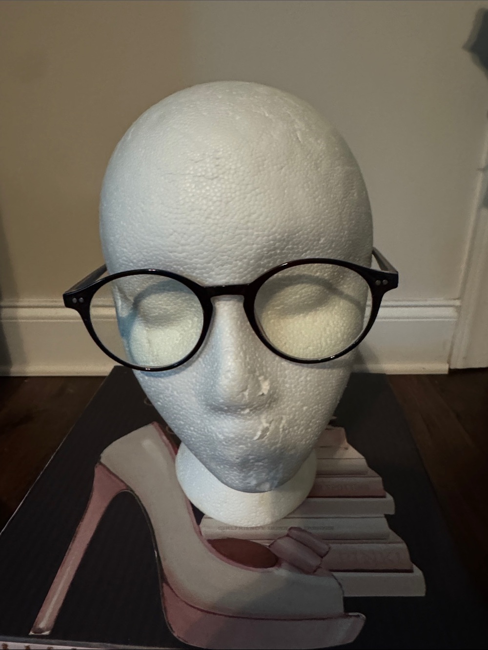 Round Brown Bluelight Eyeglasses - Classic Frame